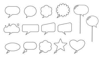 a set of speech bubbles and balloons vector