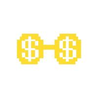 a pair of glasses with dollar signs on them vector