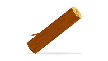 log isolated on white background vector