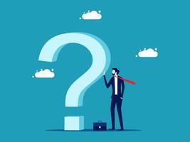 businessman with question mark concept vector