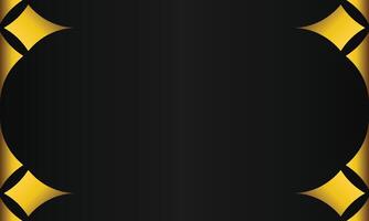luxury black background with abstract golden geometric shape vector
