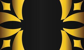 luxury black background with abstract golden geometric shape vector