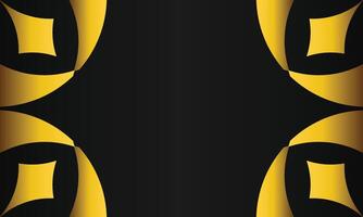 luxury black background with abstract golden geometric shape vector