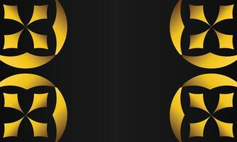 luxury black background with abstract golden geometric shape vector