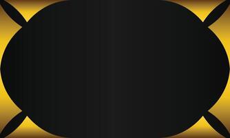 luxury black background with abstract golden geometric shape vector