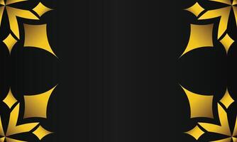 luxury black background with abstract golden geometric shape vector