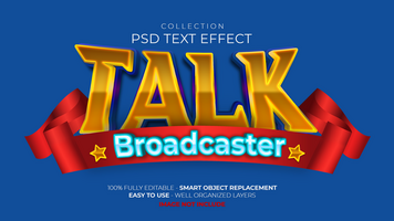 Talk custom text effect psd