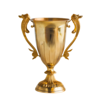 Golden trophy isolated on a transparent background png