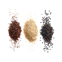 Assorted quinoa seeds isolated on a transparent background png