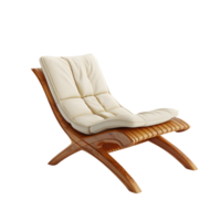 Wooden chair with cushion isolated on a transparent background png