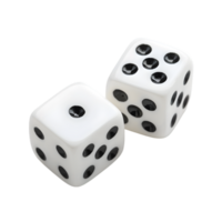 Pair of dice isolated on a transparent background png
