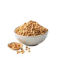Bowl of soybeans isolated on a transparent background png