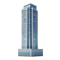 A tall building with windows on a transparent background Genereted AI png