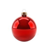 Red Christmas Ball on Transparent Background Genereted AI png