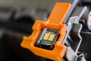 The chip data that is attached to the print cartridge. photo