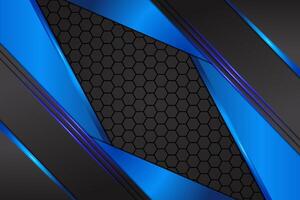 Abstract background triangle shape with blue and black color vector