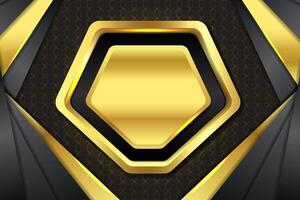 Abstract background diagonal shape with gold and black color vector