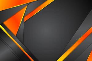 Abstract background diagonal shape with black and orange color vector