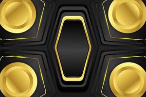 Abstract background diagonal shape with gold and black color vector