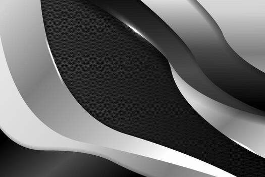 Abstract fluid background with black and white color vector