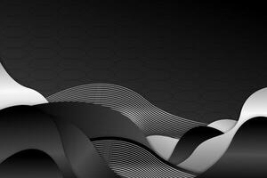 Abstract fluid background black and white color vector