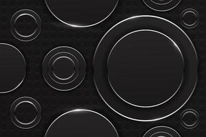 Abstract background ellipse shape with black and white color vector