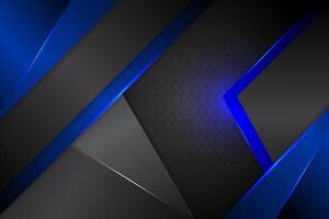 Abstract background triangle shape  with black and blue color vector
