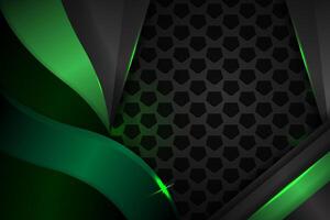 Abstract background with black and green color vector