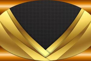 Abstract fluid background with black and gold color vector