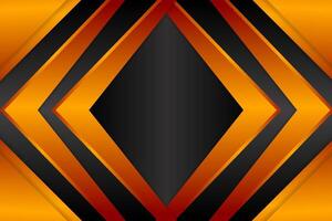 Abstract background triangle shape with black and orange color vector