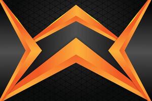 Abstract background triangle shape with black and orange color vector