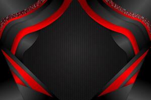 Abstract fluid background with black and red color vector