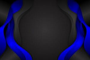 Abstract fluid background with black and blue color vector