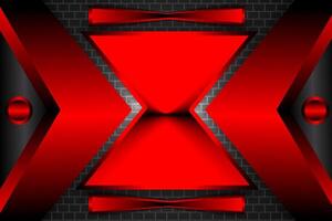 Abstract background triangle shape  with black and red color vector