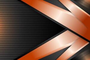 Abstract background triangle shape  with black and orange color vector