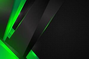 Abstract background rectangle shape with black and green color vector