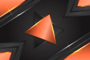 Abstract background triangle shape with black and bronze color vector