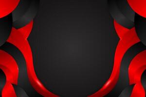 Abstract fluid background with black and red color vector