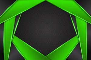 Abstract background rectangle shape with black and green color vector