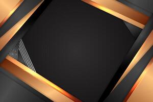 Abstract background rectangle shape with black and bronze color vector