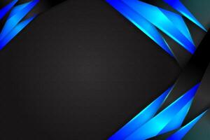 Abstract background rectangle shape with black and blue color vector