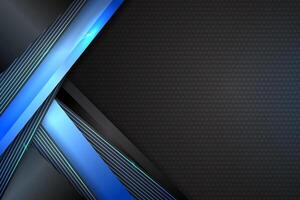 Abstract background rectangle shape with black and blue color vector