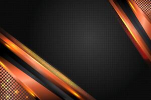 Abstract background triangle shape with black and bronze color vector