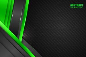 Abstract background rectangle shape with black and green color vector