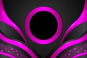 Abstract fluid background ellipse shape with black and pink color vector