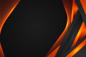 Abstract background rectangle shape with black and orange color vector