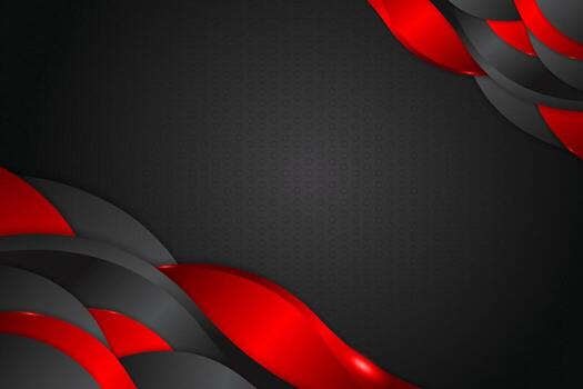 Abstract fluid background with black and red color vector