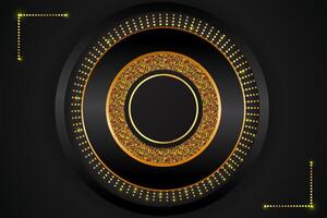 Abstract background ellipse shape with black and blue color vector