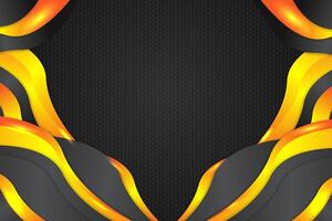 Abstract background polygon shape with black and bronze color vector