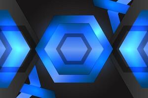 Abstract background polygon shape with black and blue color vector